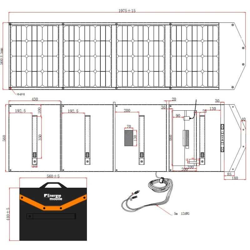 EM Kit Solaire Pliable HPP-200 - VICTRON Régulateur MPPT 75/15 8 EM Kit Solaire Pliable HPP-200 - VICTRON Régulateur MPPT 75/15 – Image 6