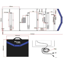 EM Kit Solaire Pliant HPP-140W - Régulateur MPPT -Camping Boutique em kit solaire pliant hpp 140w victron bluesolar mppt 75 10 3