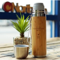 NORTHCORE Thermos® Bambou En Acier 360 Ml Avec Mug -Camping Boutique northcore thermos bambou en acier 360 ml avec mug 3