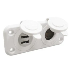 OSCULATI Prise USB + Allume-Cigare Blanche